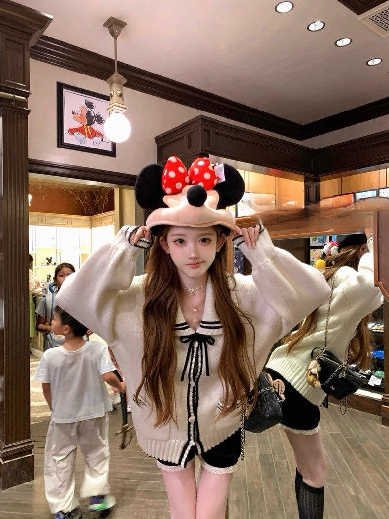 Tue. 燈塔Fp海軍風慵懶針織外套 米