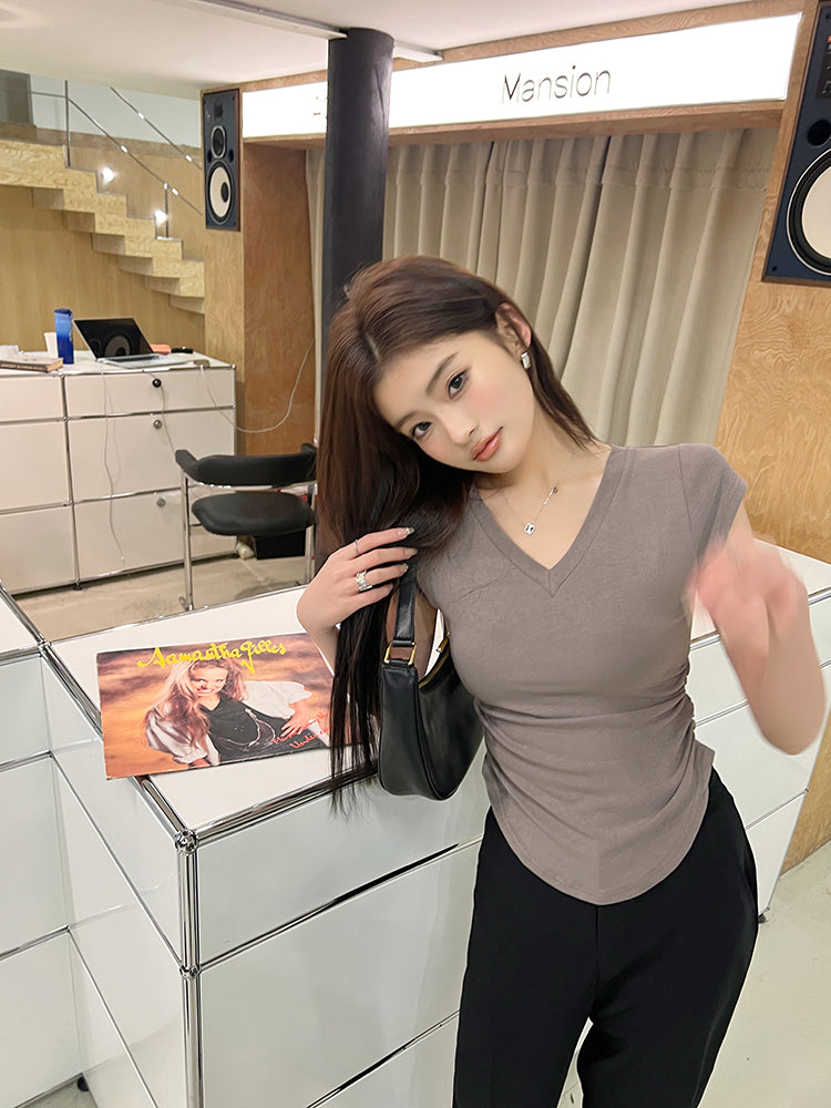 Mon. 氣質顯瘦OL九分休閒褲 黑