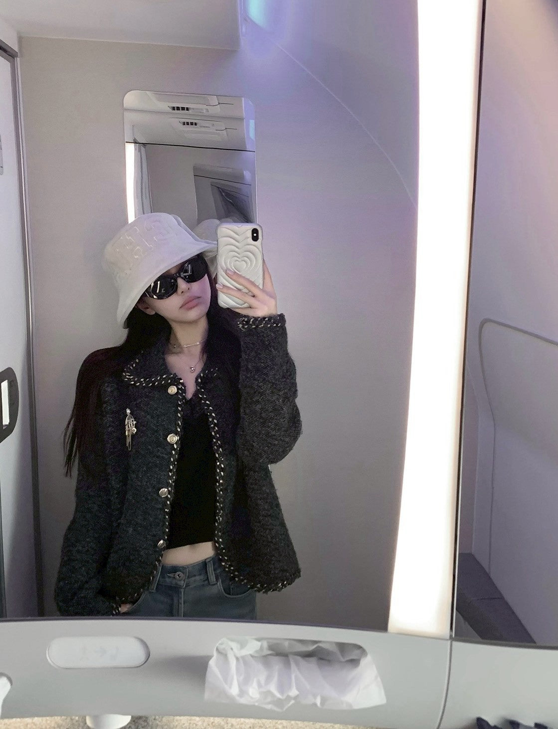 Fri. 灰金系列低奢老錢粗編毛衣外套