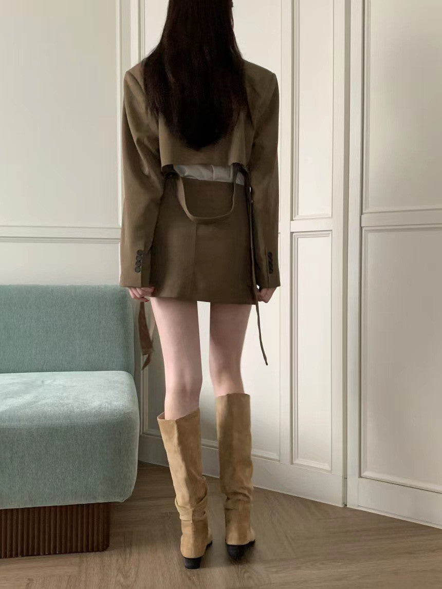 Fri. 時髦精西裝外套 設計感半身裙2色