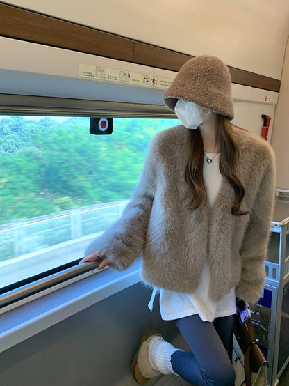 Sun. 溫柔軟糯毛毛開衫外套