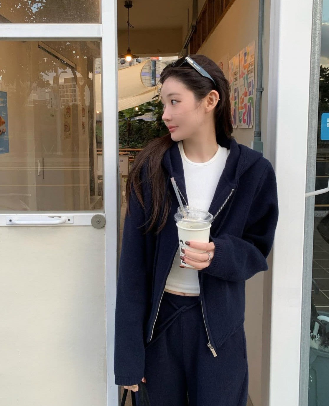 Fri. 博主主推款 軟糯Bassic休閒套裝 深藍