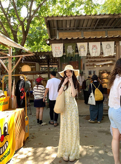 Fri. 檸檬樹下 清爽夏日顯瘦長款連身裙