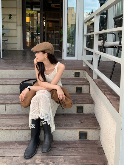 Mon. 羊毛混紡廓形西裝外套 & 優雅縷空繡花連身裙