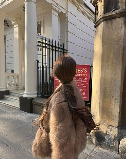 Fri. 中古畫報 雙定染saga仿狐狸毛皮草