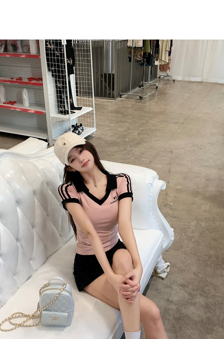 Sun. 足球甜心 美式熱辣vibe球衣 上衣背心兩款 粉色