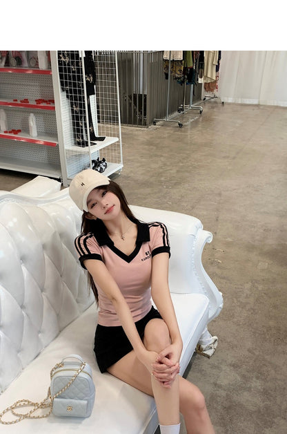 Sun. 足球甜心 美式熱辣vibe球衣 上衣背心兩款 粉色