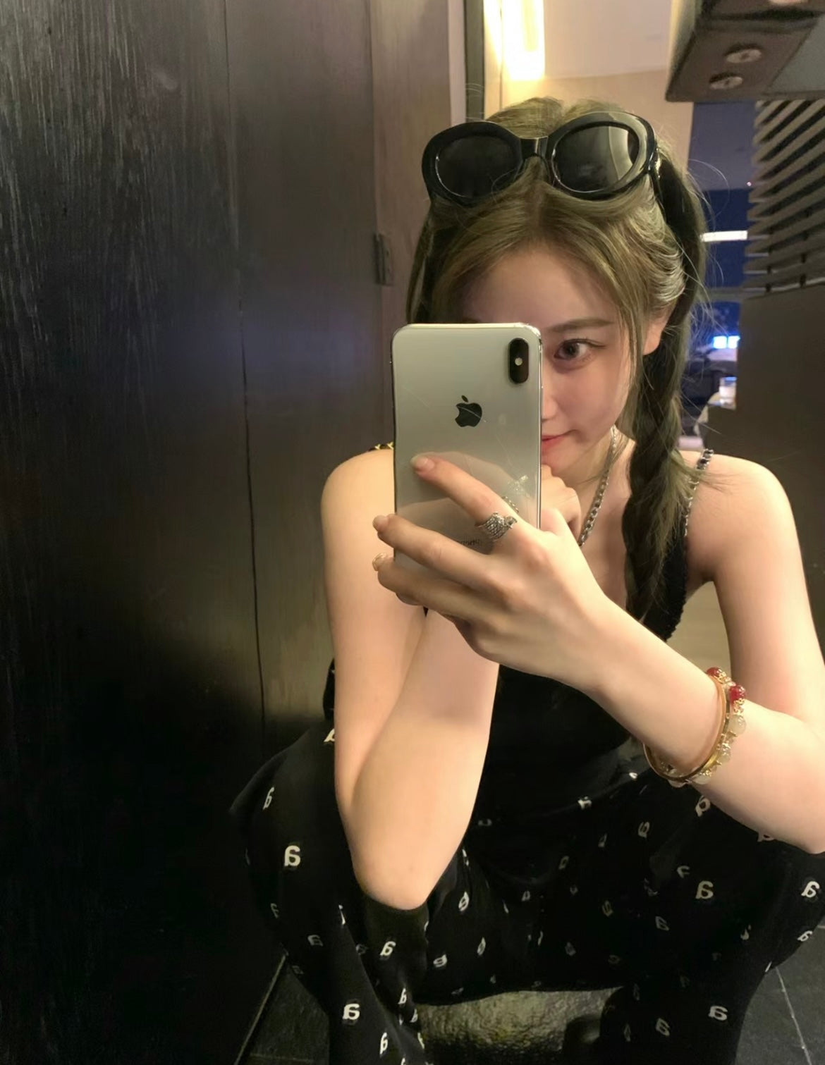 Mon. 超舒服 字母a印花落地褲