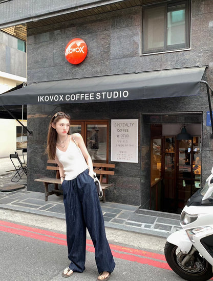 Mon. 夏日涼感牛仔休閒褲