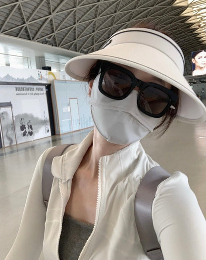 Mon. 顯瘦高彈力瑜伽外套 白/藍