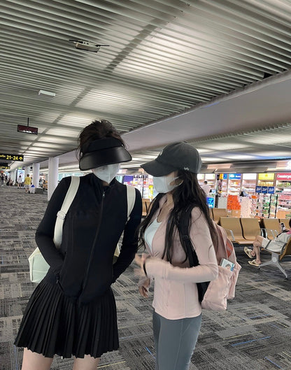 Mon. 顯瘦高彈力瑜伽外套 黑