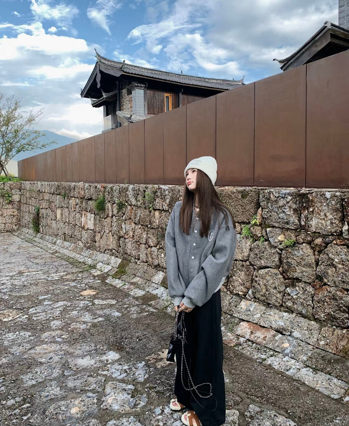 Sat. JOY快樂學院 純色棒球外套 灰