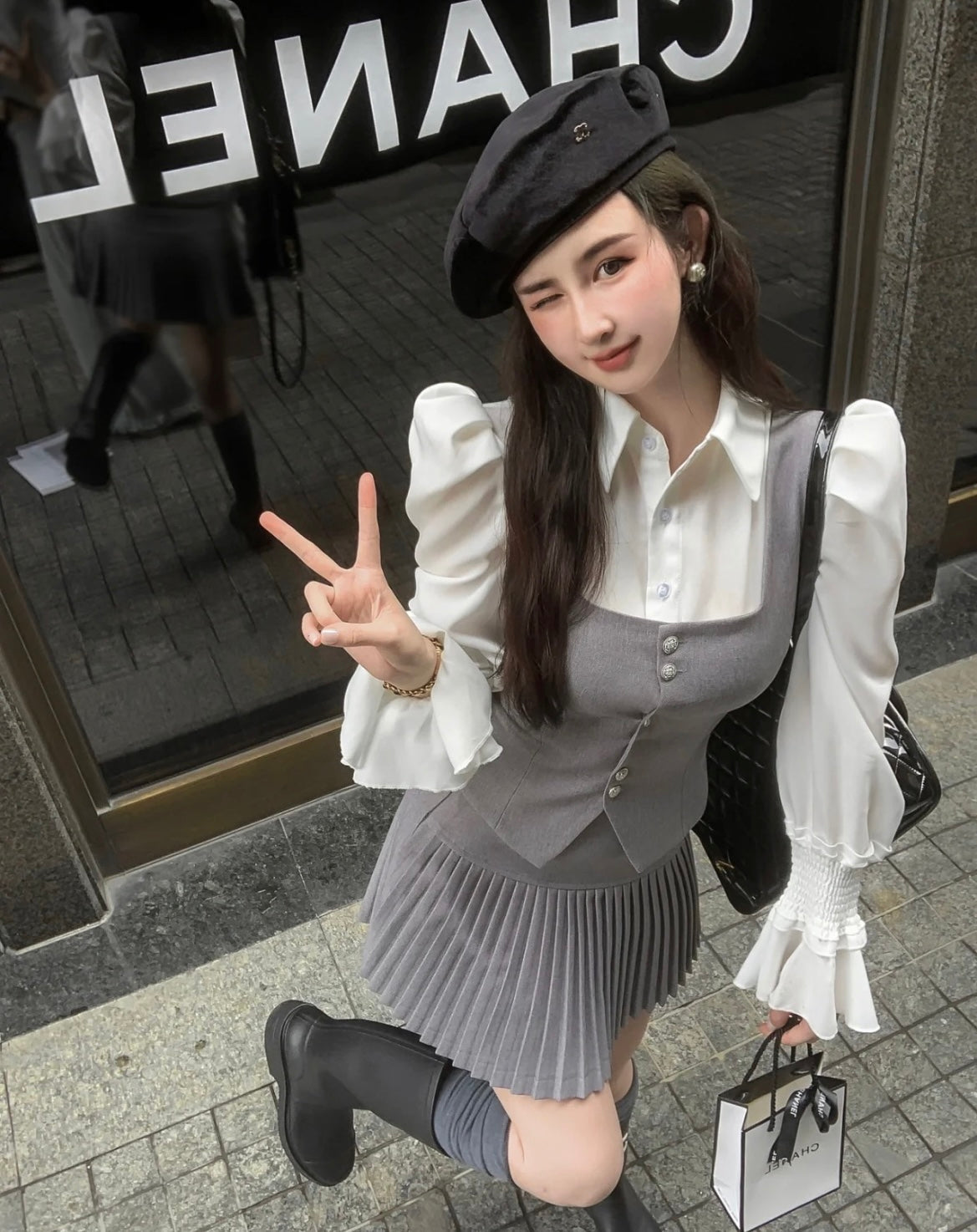 Sat. 磕糖校花 學院風三件組