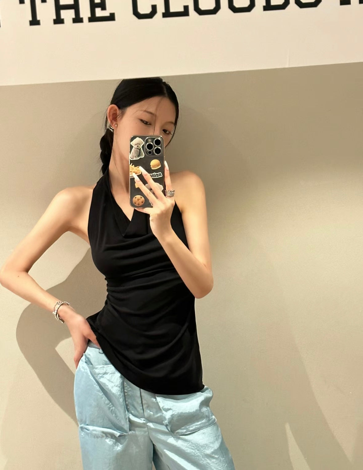 Wed. 辣妹盪感設計歐美ro風背心上衣