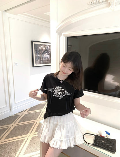 Sun. 百搭立體蝴蝶結圓領休閒上衣