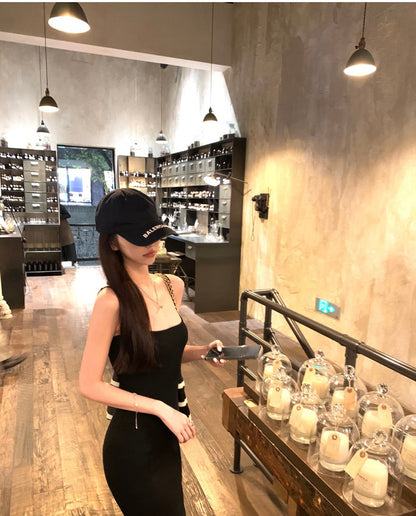 Thu. ''skims''超模紙片裙吊帶連身裙 黑