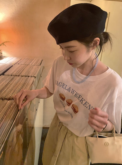 Sun. 韓國Bagel白色T