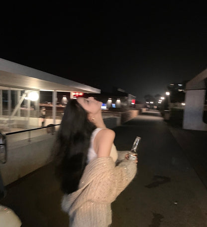 Mon. 落日星辰 漸變亮片針織外套