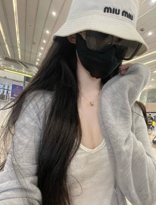 Fri. 超絕纸片人 絲光羊毛顯瘦薄開衫 灰