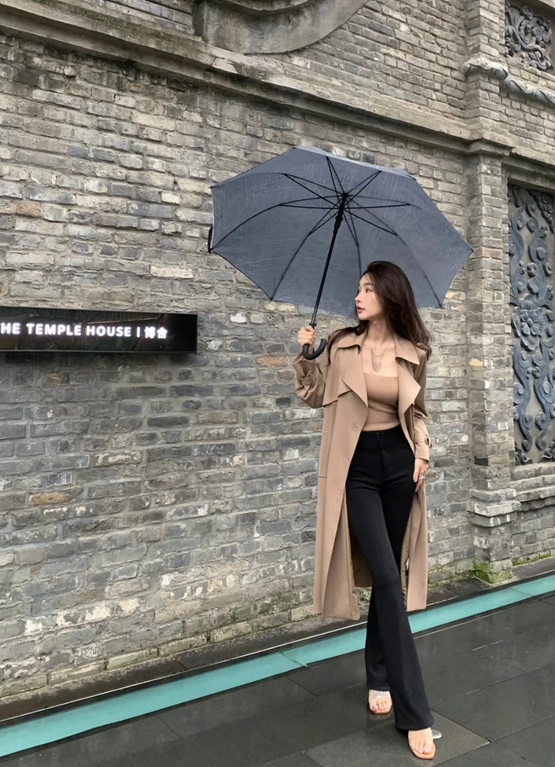 Sun. 自留超顯瘦馬蹄褲