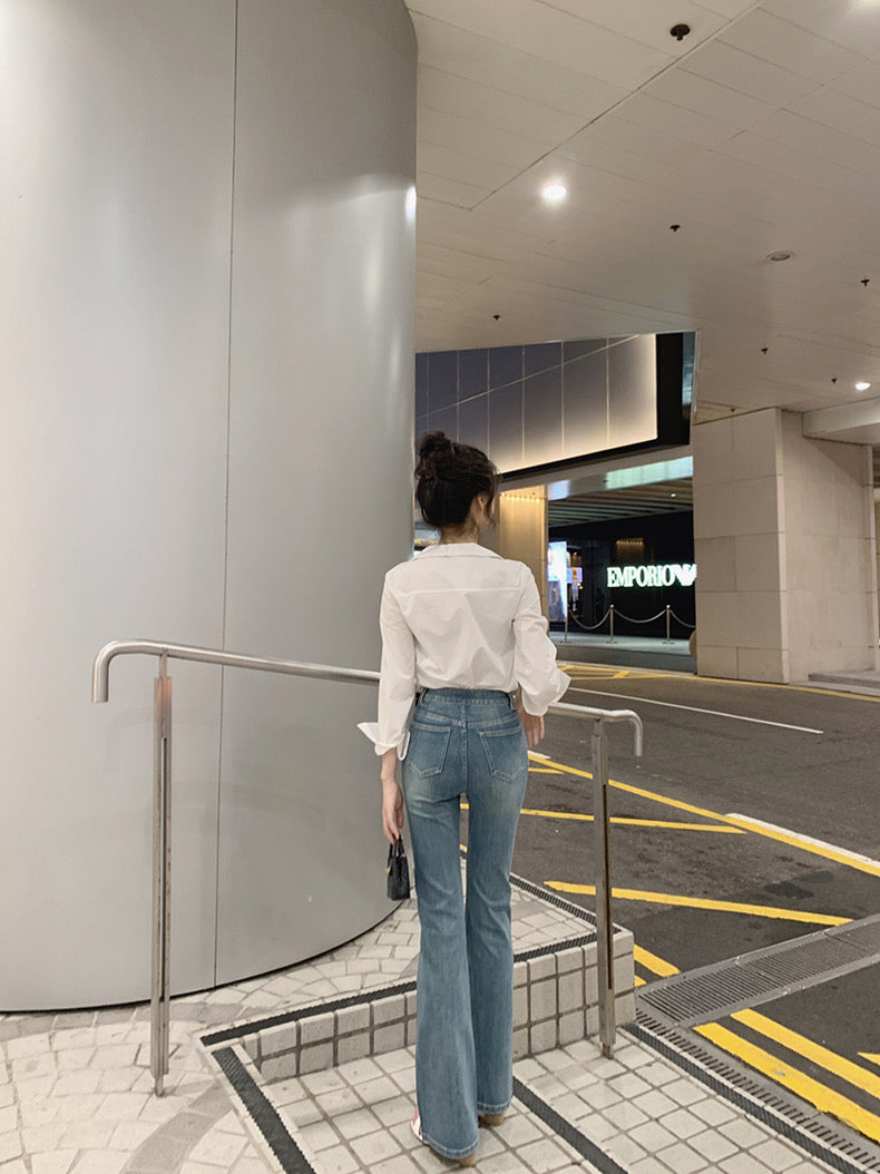 Wed. 好身材氣質白襯衫 露思私服修身版