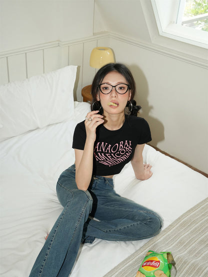 Sun. 歐美正肩字母上衣 4色