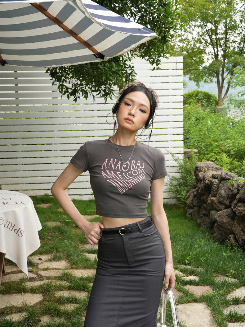 Sun. 歐美正肩字母上衣 4色