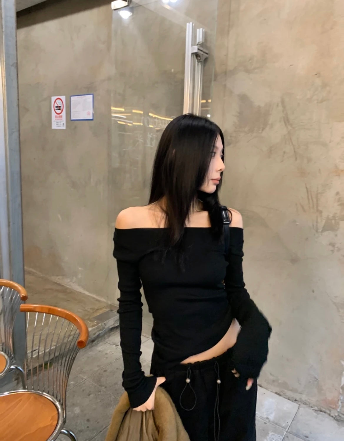 Mon. 無拘束 美式廓形兩穿工裝褲 黑