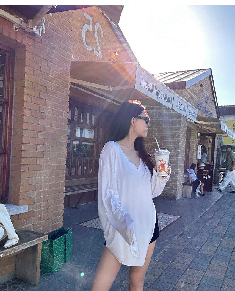 Mon. 休閒長腿妹 百搭鬆弛感短褲 灰/黑