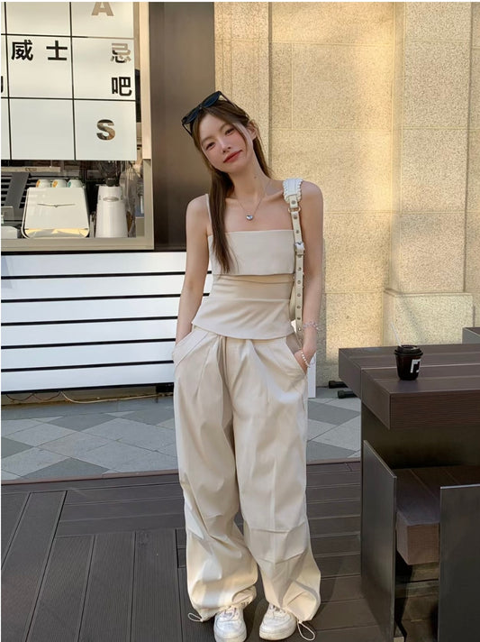 Tue. 夏日百搭工裝背心套裝