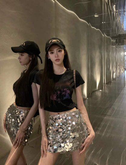 Sat. 絕美亮片包臀裙