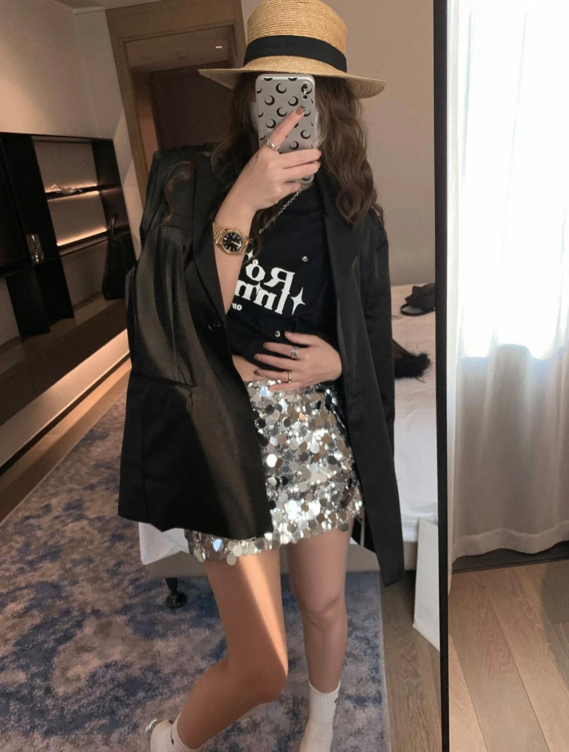 Sat. 絕美亮片包臀裙