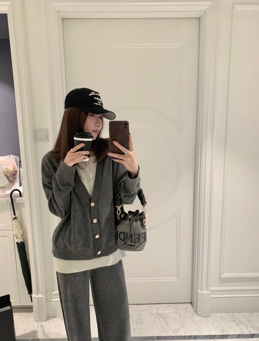 Sat. 奶系慵懶穿搭 休閒套裝組 灰