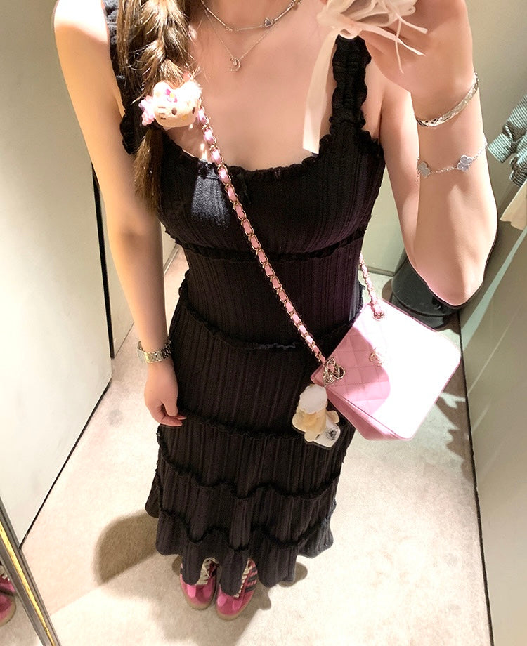 Sun. 赫本風肌理感修身連身裙