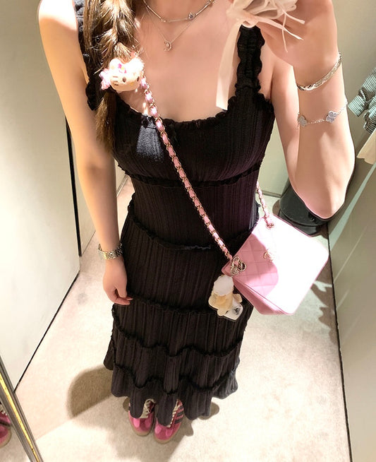 Sun. 赫本風肌理感修身連身裙