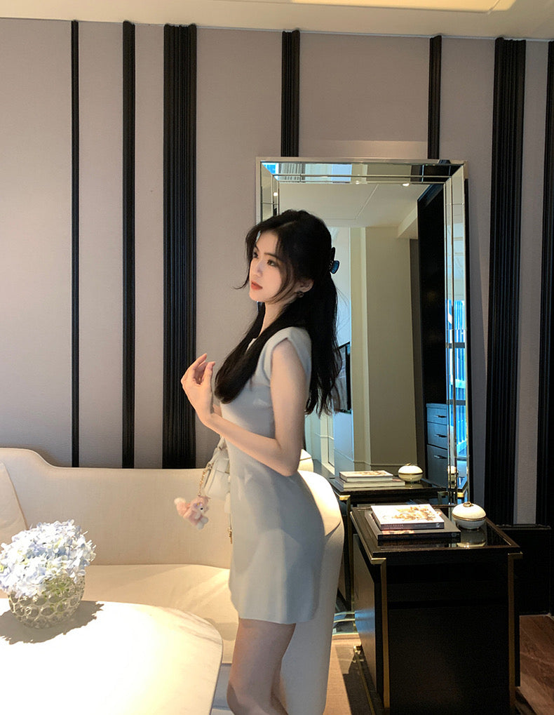 Sun. 溫柔姐姐收腰連身裙 短款