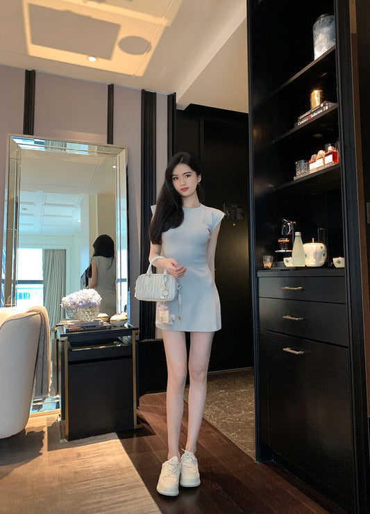 Sun. 溫柔姐姐收腰連身裙 短款