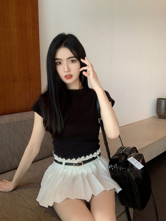 Tue. 自留款正肩顯瘦T 黑