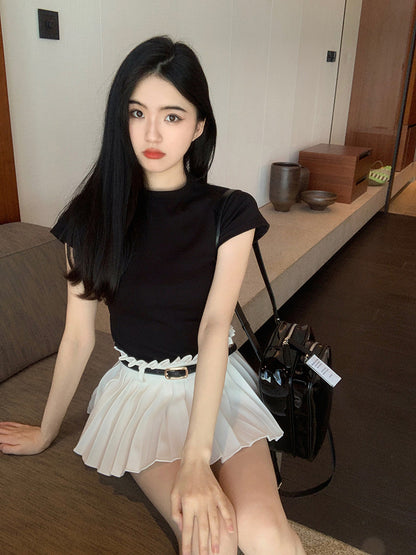 Tue. 自留款正肩顯瘦T 黑