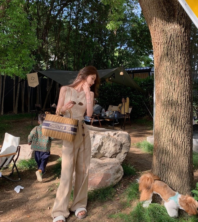 Mon. 毛鬚邊圓領背心